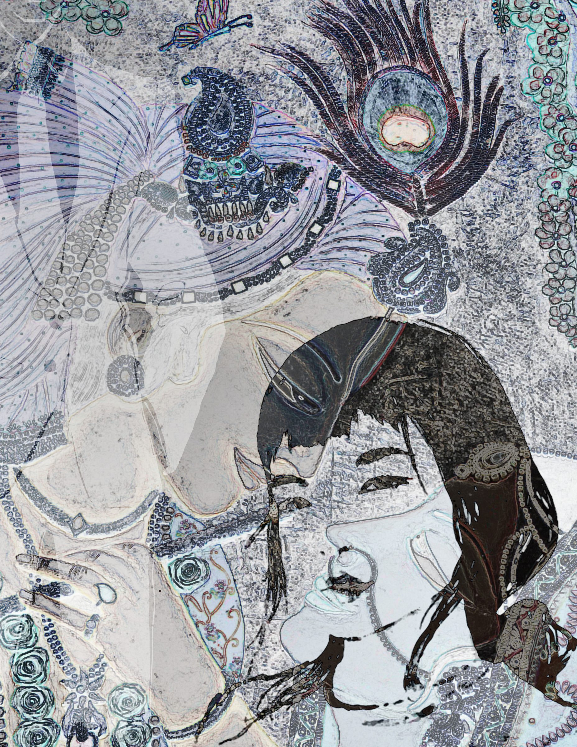 Blue collage