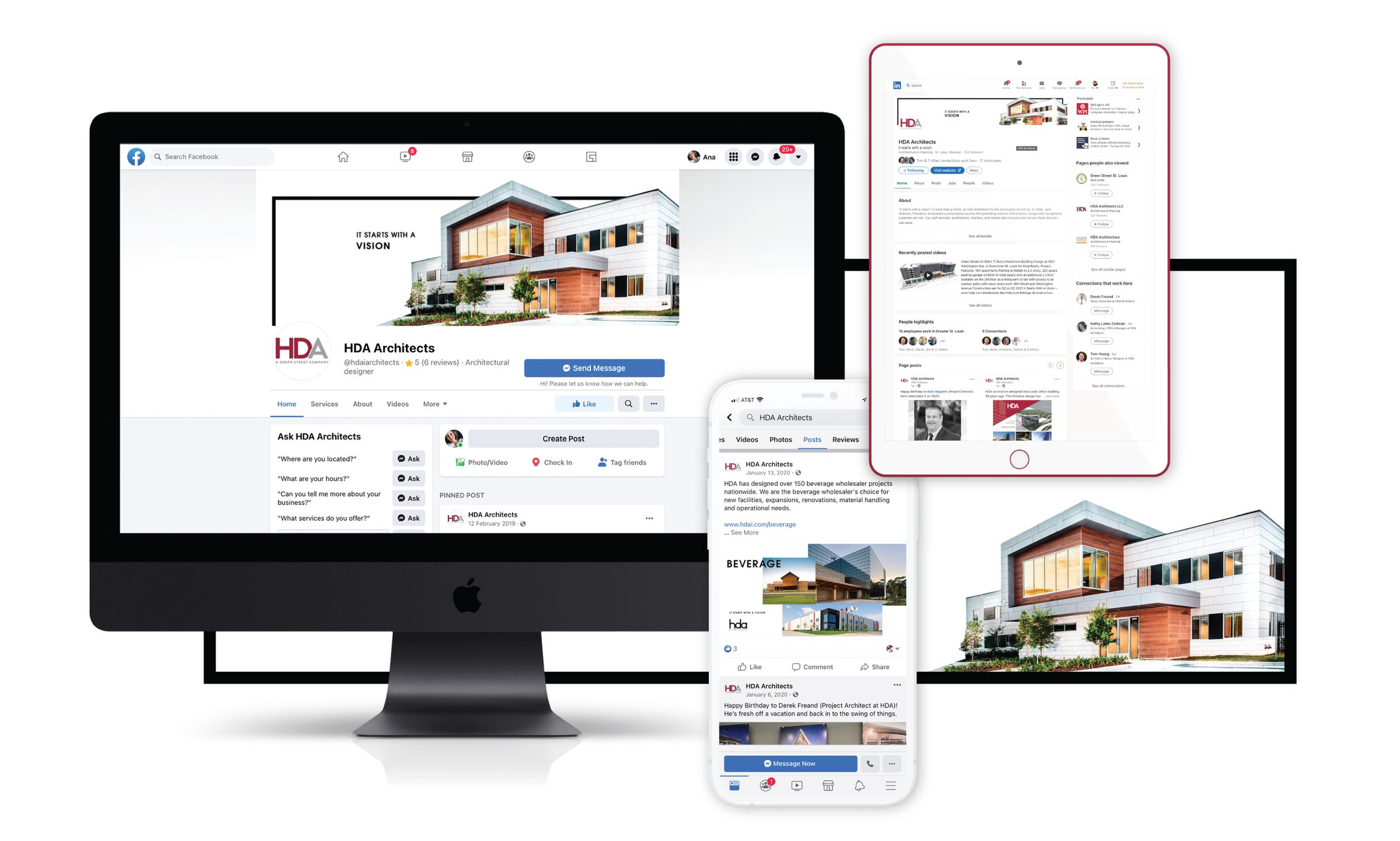 HDA Architects social media